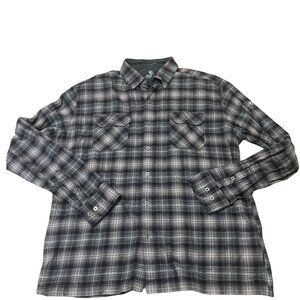 Kuhl Dillingr Flannel Shirt Mens Size XL Plaid Button Up Style 7186 Cotton Blend